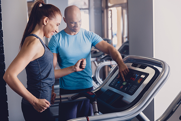 physical therapy training on treadmill